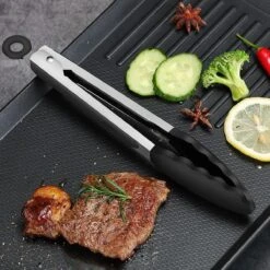 Merkloos Vleestangen 2 Stuk Swissl - Salade Tang – Bbq Tang – 2 Siliconen Tangen - 26cm En 36cm – Serveertang - Keukentang - Barbecue Tang - Zwart -Kookgerei Koning Verkoop 1200x1200 1605