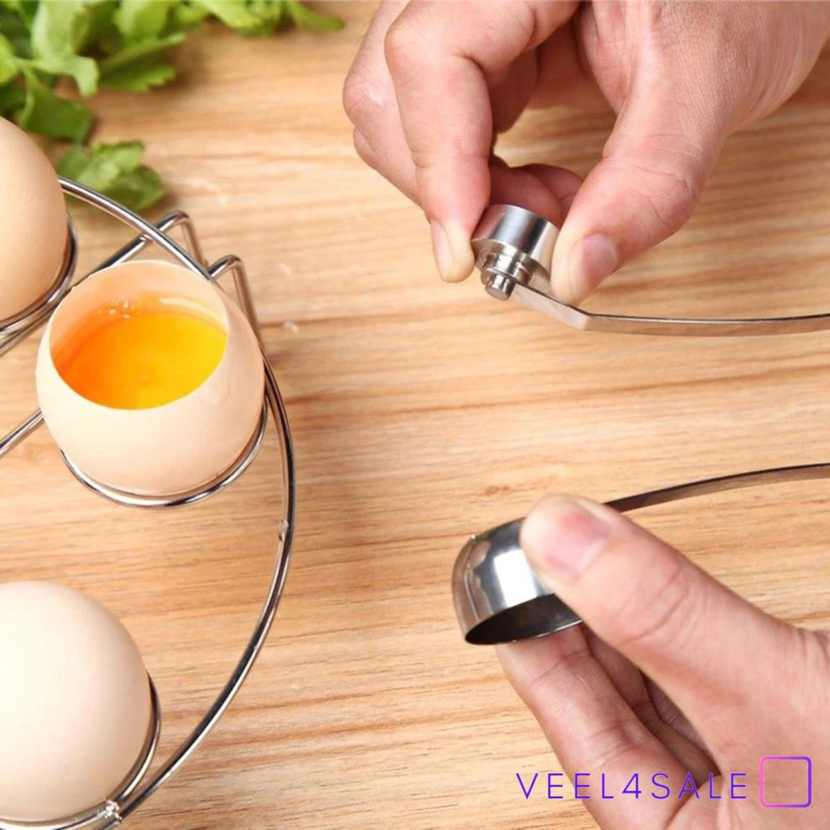 Eiertikker - Egg Cracker - Ei Opener - Eier - Eierschaal Snijder - Ei Onthoofder - Ei Onttopper - Veel4sale 3 Eiertikker - Egg Cracker - Ei Opener - Eier - Eierschaal Snijder - Ei Onthoofder - Ei Onttopper - Veel4sale - Afbeelding 3
