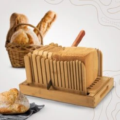 JPR Broodsnijder Hulpmiddel - Broodsnijder Bamboe - Broodsnijplank - Broodbakken - Inclusief Broodmes -Kookgerei Koning Verkoop 1200x1200 1634