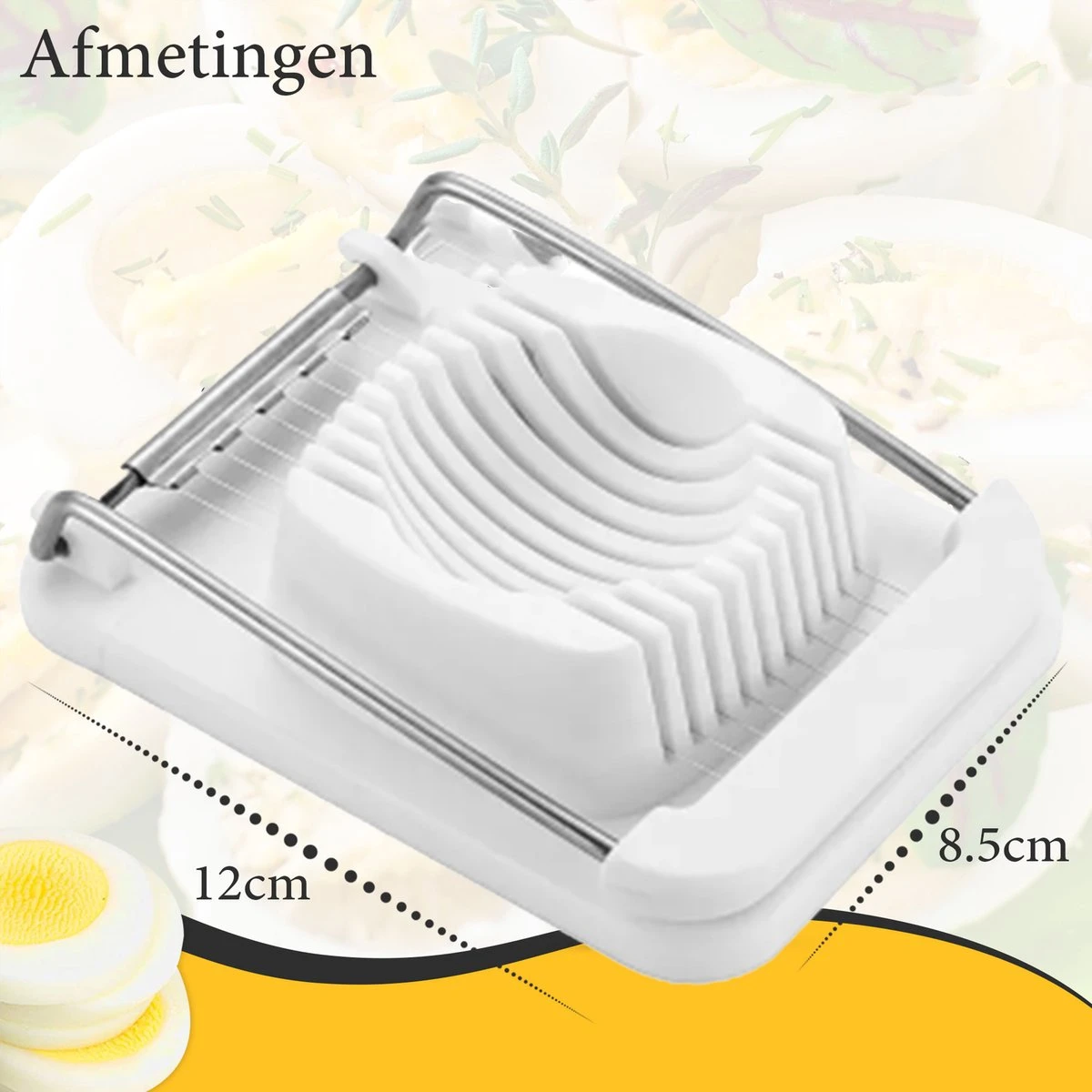 ProudProducts Eiersnijder – Eisnijder - Keukengerei – Vaatwasserbestendig – Kunststof - Wit 4 ProudProducts Eiersnijder – Eisnijder - Keukengerei – Vaatwasserbestendig – Kunststof - Wit - Afbeelding 4