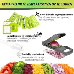 15-Delige Groentesnijder - Groentensnijder - Groentehakker - Slicer Dicer - Mandoline Keukensnijder - Allessnijder - Uiensnijder -Kookgerei Koning Verkoop 1200x1200 1656