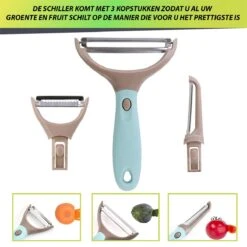 15-Delige Groentesnijder - Groentensnijder - Groentehakker - Slicer Dicer - Mandoline Keukensnijder - Allessnijder - Uiensnijder -Kookgerei Koning Verkoop 1200x1200 1657