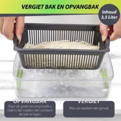 15-Delige Groentesnijder - Groentensnijder - Groentehakker - Slicer Dicer - Mandoline Keukensnijder - Allessnijder - Uiensnijder -Kookgerei Koning Verkoop 1200x1200 1660