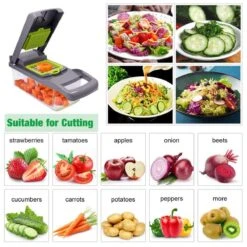 Merkloos Groentesnijder | Multifunctionele Groentesnijder | Handmatige Groentesnijder | Snijder | Vegetable Cutter | Fruit Snijder | Mandoline | Snijmachine | Keukengerei | Kookgerei -Kookgerei Koning Verkoop 1200x1200 1663