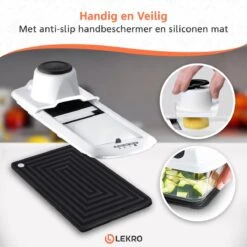 Lekro Multifunctionele Groentesnijder Met Glazen Ovenschaal - Mandoline - Uiensnijder - Frietsnijder - Groentensnijder- Anti-slip Mat - Glas & RSV - 12-delig 17 Lekro Multifunctionele Groentesnijder Met Glazen Ovenschaal - Mandoline - Uiensnijder - Frietsnijder - Groentensnijder- Anti-slip Mat - Glas & RSV - 12-delig -Kookgerei Koning Verkoop 1200x1200 1668