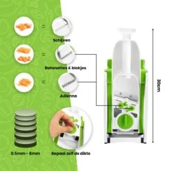 Dremdo Mandoline Groentesnijder – Keukensnijder ­– Handmatig – Schijfjes/Blokjes/Reepjes/Julliene - BPA-vrij -Kookgerei Koning Verkoop 1200x1200 1762