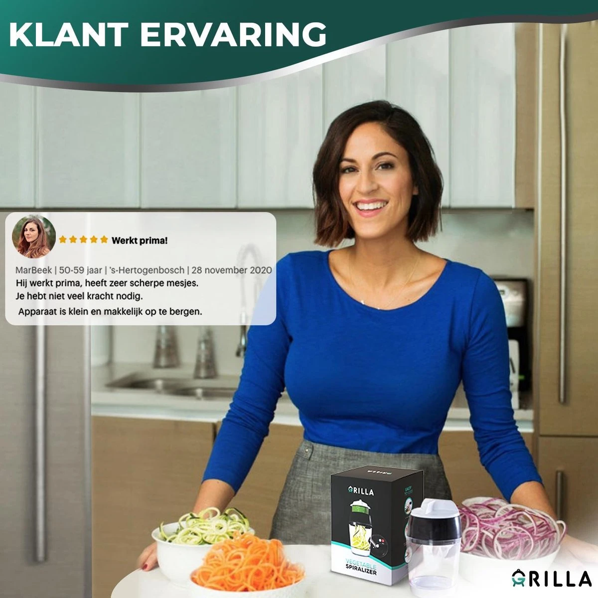 Spirelli Spiraalsnijder - Spiralizer Voor Groenten – Courgette Snijder XL -Zwart/Wit 7 Spirelli Spiraalsnijder - Spiralizer Voor Groenten – Courgette Snijder XL -Zwart/Wit - Afbeelding 7