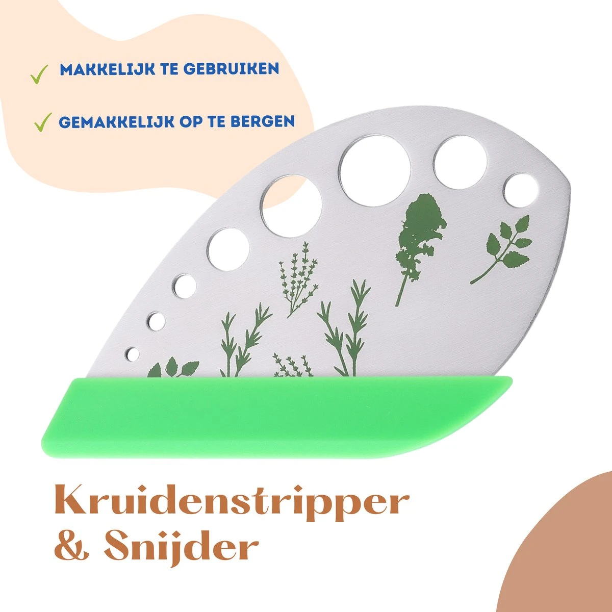 Merkloos Kruidenstripper- RVS Kruidensnijder- Herb Stripper- Cutter- Multifunctionele Roestvrijstalen, Keukengerei, Keukenaccessoires- Tool- Groentesnijder 1 Merkloos Kruidenstripper- RVS Kruidensnijder- Herb Stripper- Cutter- Multifunctionele Roestvrijstalen, Keukengerei, Keukenaccessoires- Tool- Groentesnijder