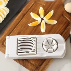 HGMD® Eiersnijder 2 In 1 - Wit - Roestvrij Staal - Vaatwasser Bestendig - Champignonsnijder - Eiersnijder Rvs - Eiersnijder Vaatwasserbestendig -Kookgerei Koning Verkoop 1200x1200 1846