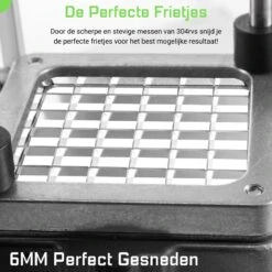 Thuys Patatsnijder - Frietsnijder 6mm - Fritessnijder Met Zuignoppen Zuignappen - Makkelijk Schoonmaken - Profesioneel - Aluminium + RVS - Gratis E-book Voor De Lekkerste Friet -Kookgerei Koning Verkoop 1200x1200 1865