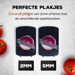 Estus QuickSlicer Mandoline Keukensnijder - Groentesnijder - Uiensnijder - Spiraalsnijder - Roestvrij Staal - Vingerbeschermer - 6 Opzetstukken 14 Estus QuickSlicer Mandoline Keukensnijder - Groentesnijder - Uiensnijder - Spiraalsnijder - Roestvrij Staal - Vingerbeschermer - 6 Opzetstukken -Kookgerei Koning Verkoop 1200x1200 1925