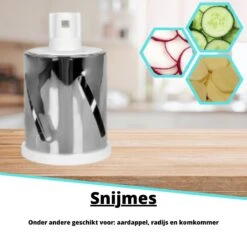 Mandoline Groentesnijder- Slicer Dicer - Rasper - Keukensnijder - Kaasrasp – Trommelrasp - Blauw 13 Mandoline Groentesnijder- Slicer Dicer - Rasper - Keukensnijder - Kaasrasp – Trommelrasp - Blauw -Kookgerei Koning Verkoop 1200x1200 1946