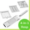 Merkloos Groentesnijder 4-in-1 Rasp - Mandoline – Julienne - Groentensnijder – 4 Opzetstukken – Vaatwasserbestendig – Handmatig Snijden, Schaven En Raspen - Foodprocessor - Keukengereedschap - Multifunctioneel