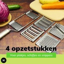 Merkloos Groentesnijder 4-in-1 Rasp - Mandoline – Julienne - Groentensnijder – 4 Opzetstukken – Vaatwasserbestendig – Handmatig Snijden, Schaven En Raspen - Foodprocessor - Keukengereedschap - Multifunctioneel -Kookgerei Koning Verkoop 1200x1200 1971