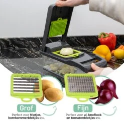 Triple J® Multi Functionele Mandoline Keukensnijder - Groentesnijder - Keukenmachine - Snijmachine - Rasp - Keuken Accessoires 12 Triple J® Multi Functionele Mandoline Keukensnijder - Groentesnijder - Keukenmachine - Snijmachine - Rasp - Keuken Accessoires -Kookgerei Koning Verkoop 1200x1200 1989