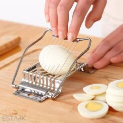 ESTARK Professionele Kwalitatieve Eiersnijder - Egg Slicer - Metalen Snijdraden - Eiersnijder - Metalen Houder - Stalen Eisnijder - Eisnijder - Ei-snijder - Ei Snijder RVS