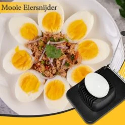 ProudProducts Eiersnijder – Eisnijder - Keukengerei – Vaatwasserbestendig – Kunststof - Zwart -Kookgerei Koning Verkoop 1200x1200 2011