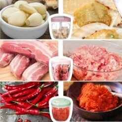 Doogo® Groentesnijder Met Trekkoord – Hakmolen – 900 ML – Groentehakker – Kruidenmolen – Uiensnijder – Blauw -Kookgerei Koning Verkoop 1200x1200 2126