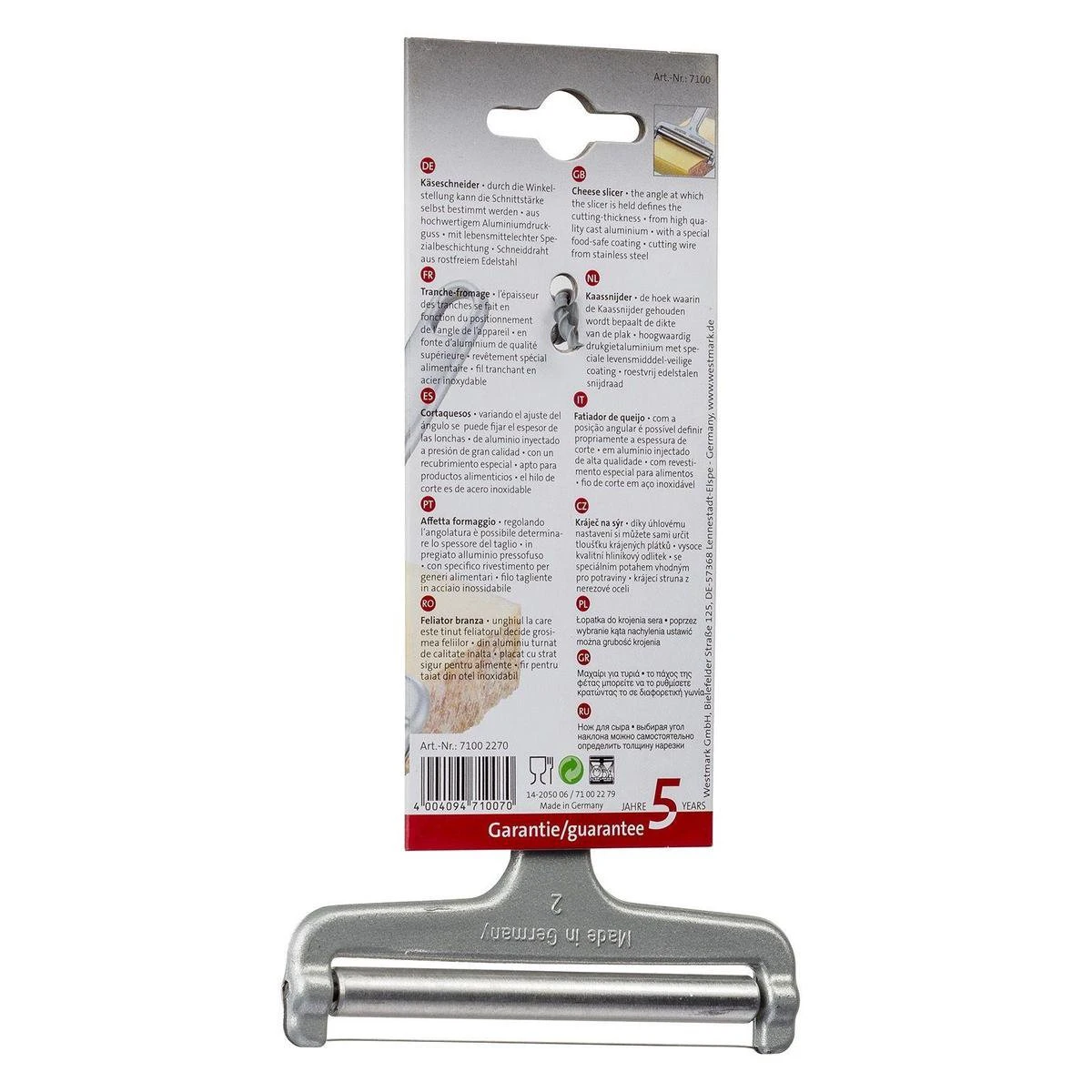 Westmark Rollschnitt Kaasschaaf 13,9 X 10,9 X 1 Cm - Aluminium - RVS 7 Westmark Rollschnitt Kaasschaaf 13,9 X 10,9 X 1 Cm - Aluminium - RVS - Afbeelding 7