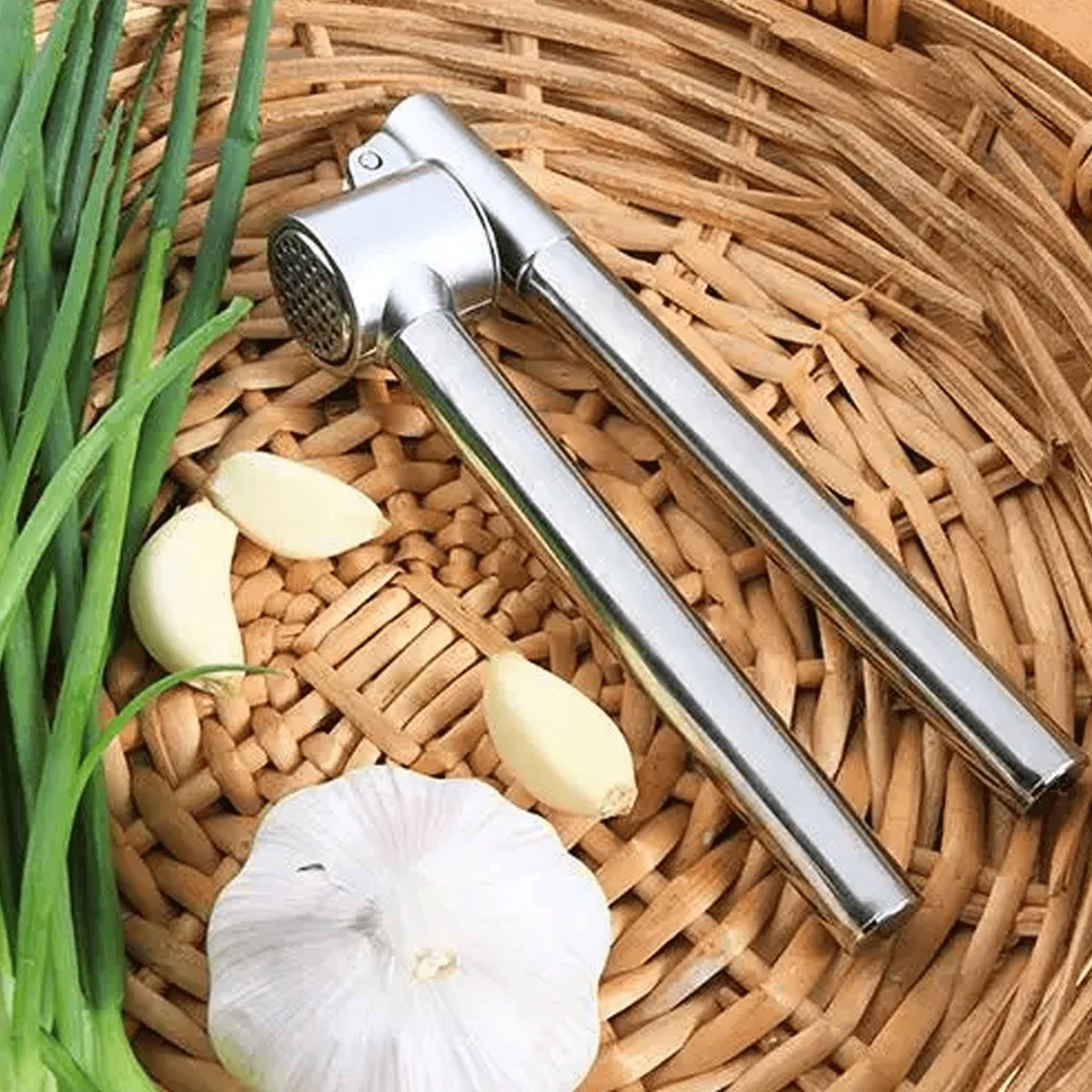 Knoflookpers - Gemberpers - RVS - Vaatwasserbestendig - Hoogwaardig Roestvrijstaal 5 Knoflookpers - Gemberpers - RVS - Vaatwasserbestendig - Hoogwaardig Roestvrijstaal - Afbeelding 5