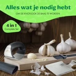 Mister Mill Knoflookpers Gemberrasp Set - Lookpers - Knoflook Pers - Gemberpers - Knoflooksnijder - Knoflookpeller - Garlic Press -Kookgerei Koning Verkoop 1200x1200 2215