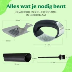 Mister Mill Knoflookpers Gemberrasp Set - Lookpers - Knoflook Pers - Gemberpers - Knoflooksnijder - Knoflookpeller - Garlic Press -Kookgerei Koning Verkoop 1200x1200 2219