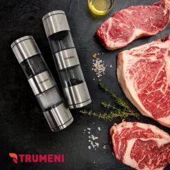 TRUMENI Dubbelzijdige Peper En Zoutmolen Set Inclusief Houder - Handmatige Pepermolen Met Instelbare Maalgraad - 2 Stuks Kruidenmolens -Kookgerei Koning Verkoop 1200x1200 2290