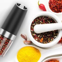 Peper- En Zoutmolen Set Elektrisch - Kruidenmolen Geschikt Voor Alle Specerijen - 20cm - RVS - Set Van 2 Stuks -Kookgerei Koning Verkoop 1200x1200 2292