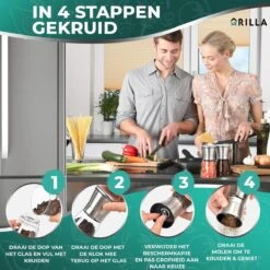 Peper En Zoutmolen Set - RVS Zout En Peperstel - Zoutvaatje En Pepermolen - 2 In 1 -Kookgerei Koning Verkoop 1200x1200 2299