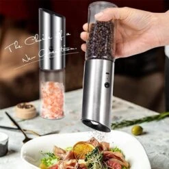 101Products Peper- & Zoutmolen Elektrisch - USB Oplaadbaar - Pepermolen - Zoutmolen - RVS -Kookgerei Koning Verkoop 1200x1200 2307