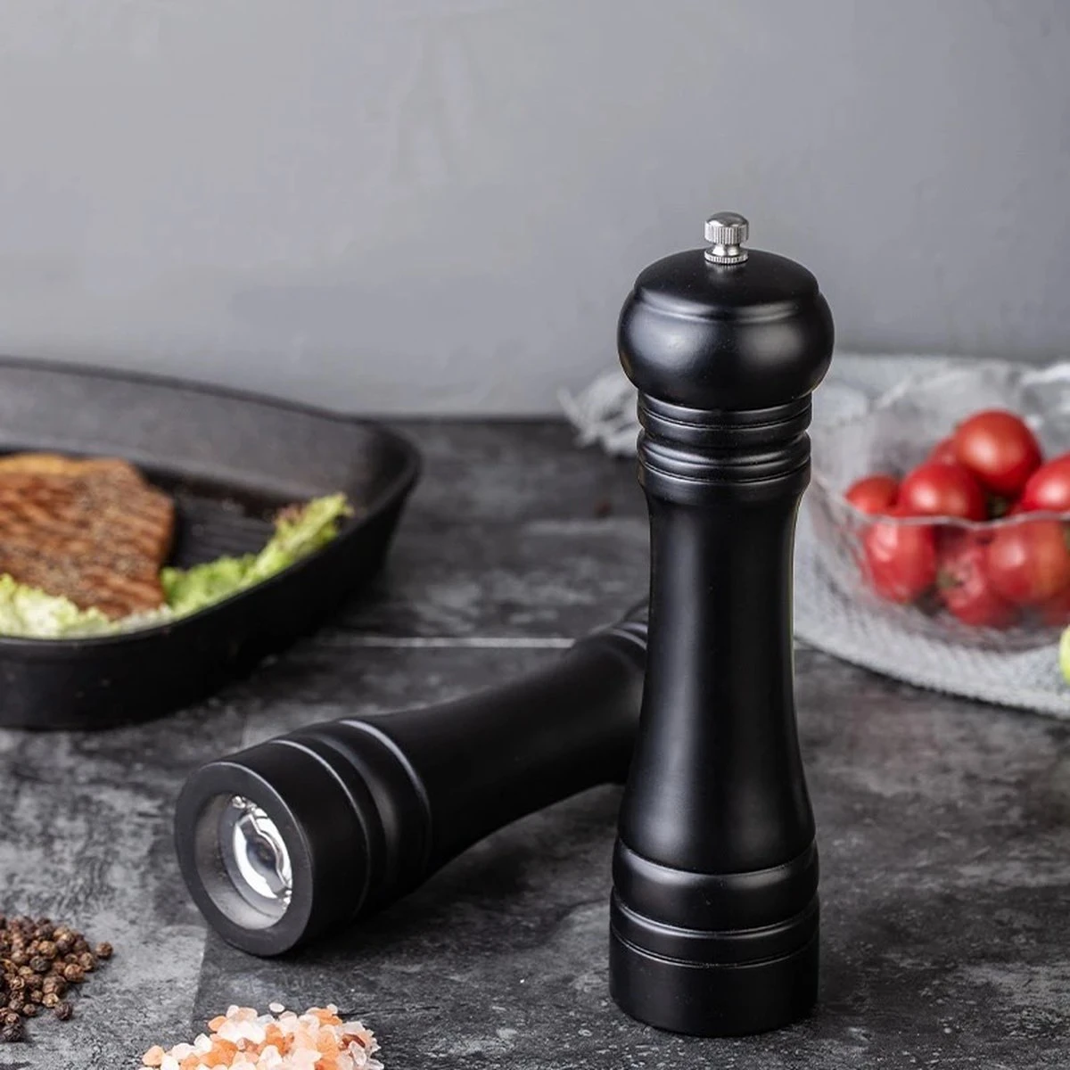 Shasim Volledige Set Zout En Pepermolen - 2 Stuks - Zwart 9 Shasim Volledige Set Zout En Pepermolen - 2 Stuks - Zwart - Afbeelding 9