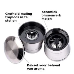 Peper En Zoutmolen Set Van RVS Stainless Steel Met Gehard Glas -Kookgerei Koning Verkoop 1200x1200 2386