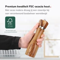 Deleca Peper En Zoutmolen Set - Handmatig Design - Pepermolen - Incl. Geschenkdoos - Premium FSC Acacia Hout - 20 Cm 12 Deleca Peper En Zoutmolen Set - Handmatig Design - Pepermolen - Incl. Geschenkdoos - Premium FSC Acacia Hout - 20 Cm -Kookgerei Koning Verkoop 1200x1200 2402