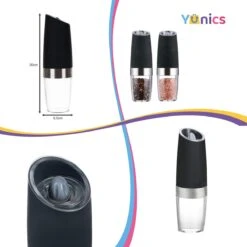 YUNICS® Elektrische Peper En Zoutmolen Set - Restaurant Kwaliteit - Pepermolen & Zoutmolen - Grofheid Verstelbaar - Set Van 2 Stuks -Kookgerei Koning Verkoop 1200x1200 2418