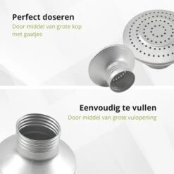 Veluw Zoutstrooier Aluminium - Professionele Zoutstrooier Horeca - Met Schroefdop - Ø8x(H)19,5cm -Kookgerei Koning Verkoop 1200x1200 2425