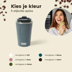 LaCardia Koffiebeker To Go Premium Blauw – Thermosbeker – Theebeker – 380ML – Herbruikbaar -Kookgerei Koning Verkoop 1200x1200 243