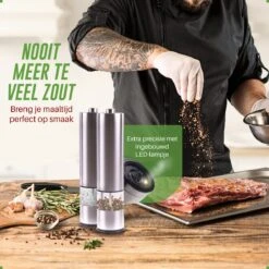 Peper En Zoutmolen Set - Elektrisch - Pepermolen - Zoutmolen - Set Van 2 Stuks -Kookgerei Koning Verkoop 1200x1200 2436