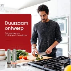 Aye Kitchen Peper En Zout Molen Set – Elektrisch – Voor Kruiden & Specerijen – RVS - Duurzaam 10 Aye Kitchen Peper En Zout Molen Set – Elektrisch – Voor Kruiden & Specerijen – RVS - Duurzaam -Kookgerei Koning Verkoop 1200x1200 2437