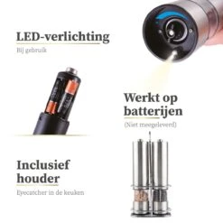 Sybra Peper En Zoutmolen Elektrisch – Peper En Zoutmolen Set Elektrisch – Pepermolen En Zoutmolen – Hoogwaardig RVS – Inclusief Houder 10 Sybra Peper En Zoutmolen Elektrisch – Peper En Zoutmolen Set Elektrisch – Pepermolen En Zoutmolen – Hoogwaardig RVS – Inclusief Houder -Kookgerei Koning Verkoop 1200x1200 2454