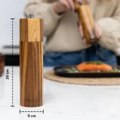 Deleca Luxe Peper En Zoutmolen Set - Zout / Pepermolen - Handmatig - Met Navul Lepel & Geschenkdoos - Acacia Hout - Rond -Kookgerei Koning Verkoop 1200x1200 2477