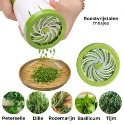 Proudproducts - Kruidenmolen - Kruidensnijder - Keukenmolen - Ideaal Voor Het Kruiden Snijden - Keukengerei - Groen/Wit - Kunststof 10 Proudproducts - Kruidenmolen - Kruidensnijder - Keukenmolen - Ideaal Voor Het Kruiden Snijden - Keukengerei - Groen/Wit - Kunststof -Kookgerei Koning Verkoop 1200x1200 2516