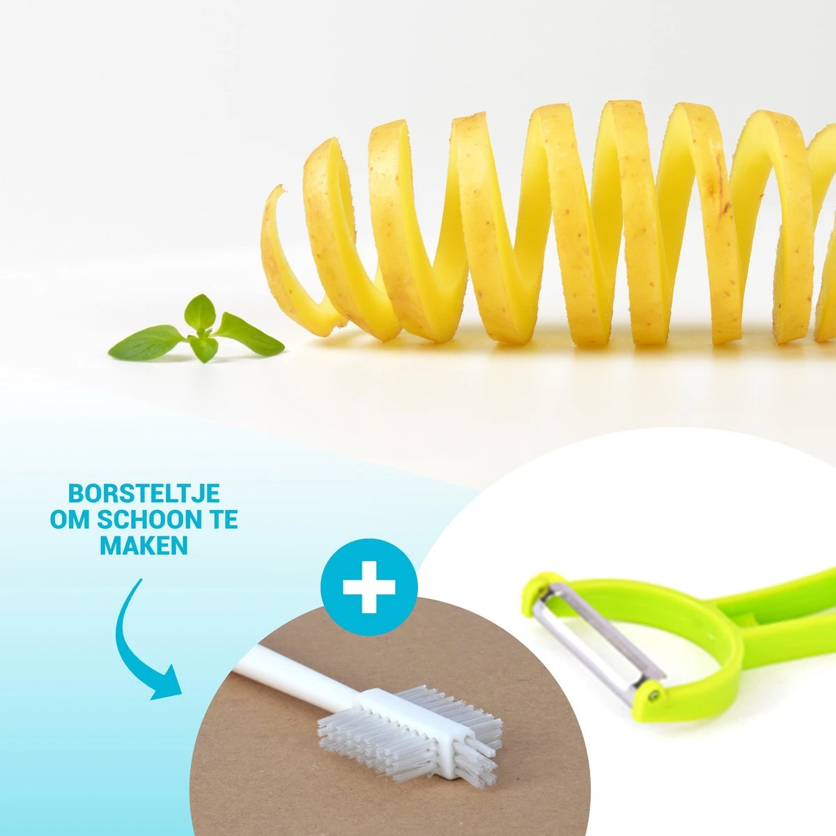 Qitch & Quisine Premium Spiraalsnijder + Borstel & Dunschiller – 4-in-1 Multifunctionele Groentensnijder – Groentenpasta/Groentenspaghetti Spiralizer – Vegetarische/Veganistische/Paleo/Low-Carb Recepten & Dieet 10 Qitch & Quisine Premium Spiraalsnijder + Borstel & Dunschiller – 4-in-1 Multifunctionele Groentensnijder – Groentenpasta/Groentenspaghetti Spiralizer – Vegetarische/Veganistische/Paleo/Low-Carb Recepten & Dieet - Afbeelding 10