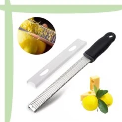 Handrasp - Kaasrasp - Citroenrasp - Knoflookrasp - Citrusrasp - Gemberrasp - Zester - Zesteur - Grater - RVS - Stainless Steel - Premium