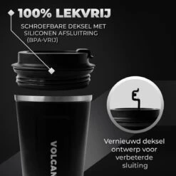 Volcan RVS Koffiebeker To Go - Thermosbeker - Theebeker - Coffee - Zwart -Kookgerei Koning Verkoop 1200x1200 257