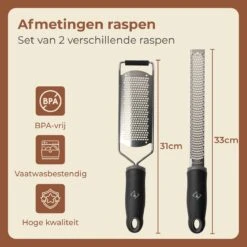 Drengr Keuken Rasp - Zester Set Van Hoge Kwaliteit - RVS Kaasrasp Met Beschermkap - Set - Zwart -Kookgerei Koning Verkoop 1200x1200 2591
