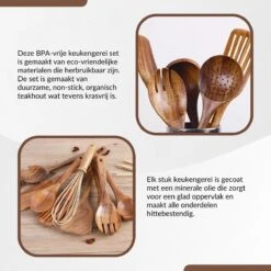 SensaHome - Luxe Teakhouten Keukengerei Set 10-delig - Hout -Kookgerei Koning Verkoop 1200x1200 2632