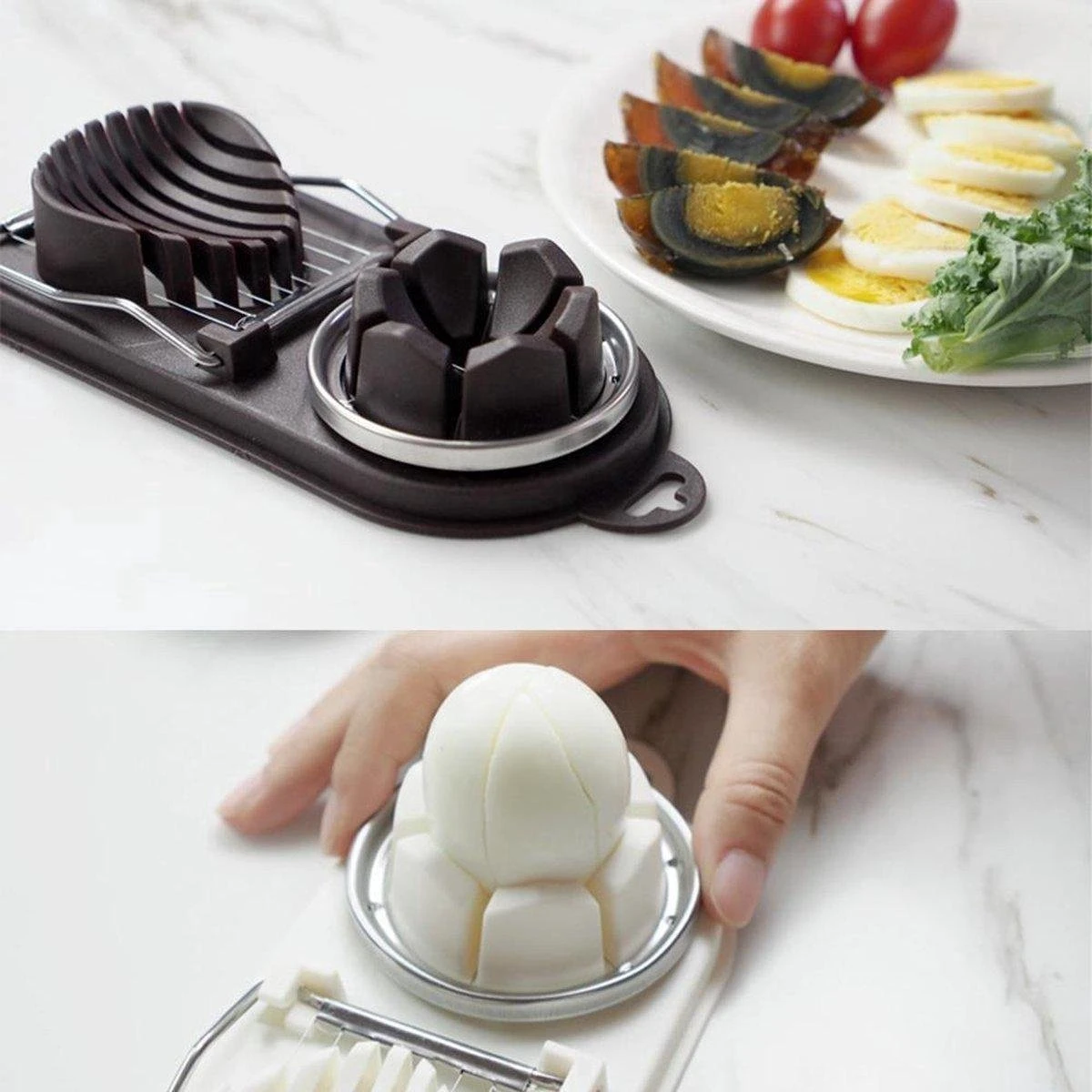 IGOODS Professionele Eiersnijder - Egg Slicer - Metalen Snijdraden - Eiersnijder - Sterke Houder - Stalen Eisnijder - Eisnijder - Ei-snijder - Ei Snijder - Drie Kleuren- Bordeaux 7 IGOODS Professionele Eiersnijder - Egg Slicer - Metalen Snijdraden - Eiersnijder - Sterke Houder - Stalen Eisnijder - Eisnijder - Ei-snijder - Ei Snijder - Drie Kleuren- Bordeaux - Afbeelding 7