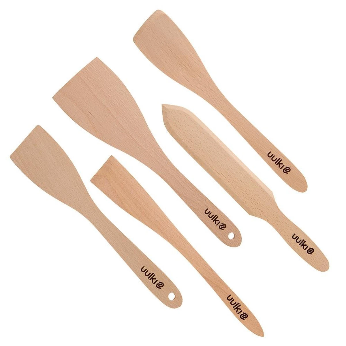 Uulki Ecologische 17-delige Set Keukenhulpen Uit Europees Beukenhout - Houten Kooklepel Lepelset, Spatel / Bakspaan / Bakspatel, Pannenlikker, Keukentang, Slabestek Uit Hout 3 Uulki Ecologische 17-delige Set Keukenhulpen Uit Europees Beukenhout - Houten Kooklepel Lepelset, Spatel / Bakspaan / Bakspatel, Pannenlikker, Keukentang, Slabestek Uit Hout - Afbeelding 3
