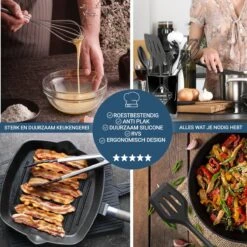 Keukengerei Set 11 Delig - Hittebestendig / BPA Vrij / Siliconen - Kookgerei Met Houder -Kookgerei Koning Verkoop 1200x1200 2697