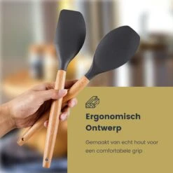 Hescom 34-delige Siliconen Keukengerei Set Met Houder - Kookgerei Set Met Ergonomisch Design - Antraciet Grijs -Kookgerei Koning Verkoop 1200x1200 2726